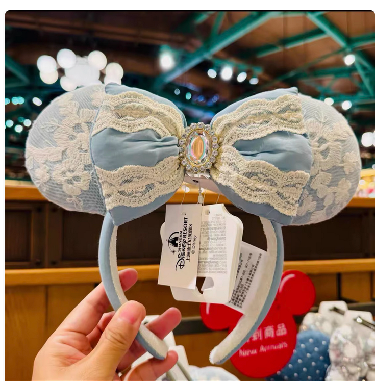ディズニー耳 2024 Authentic Shanghai Disney Special Cinderella Lace Ears