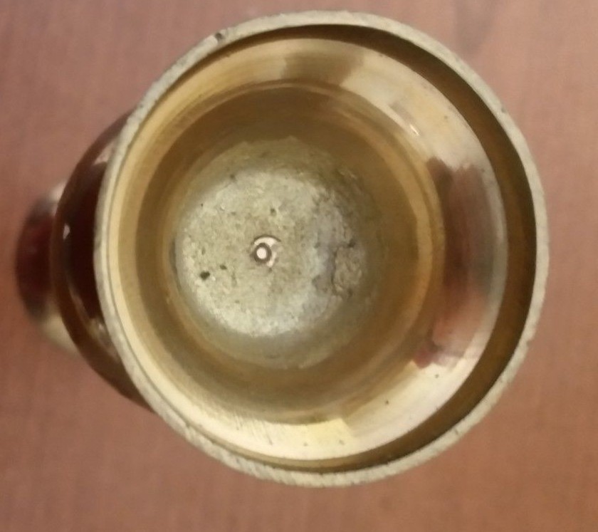 Brass Bud Vase -Floral Etching