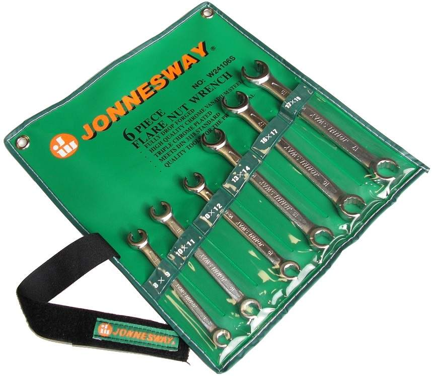 Jonnesway W24106s 6 Pcs Flare Nut Wrench Set Metric 819 Mm