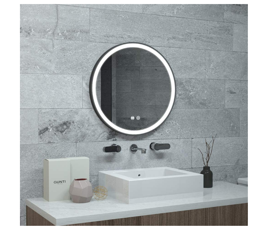 26 Led Lighted Round Mirror Wall Anti Fog Demister Pad Built In Touch Switch Ebay ebay