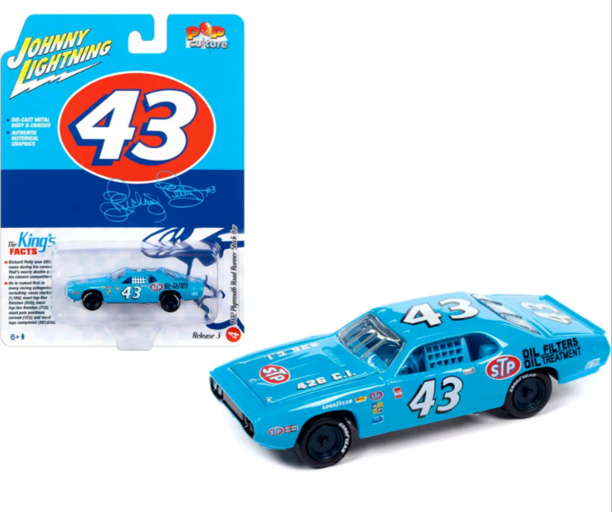 Johnny Lightning 1:64 1972 Plymouth Road Runner Stock Car