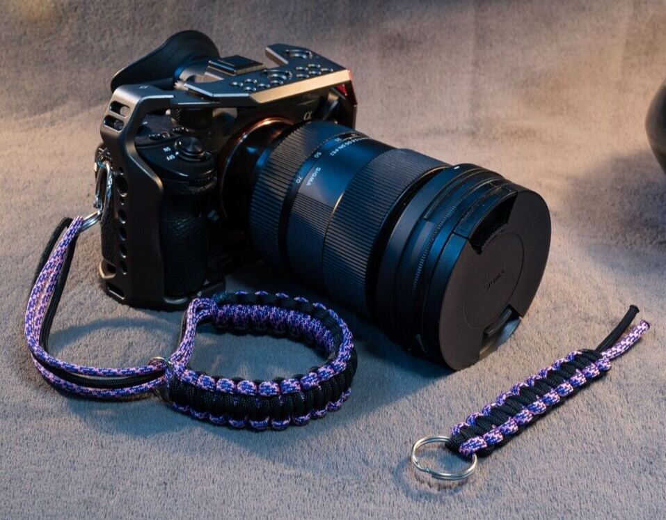Camera Security Wrist strap Bracelet, Free Key chain, Never drop your camera.