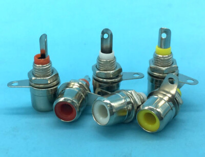 6 colors Video Audio RCA phono Chassis Panel Mount Female RCA Socket Connectors