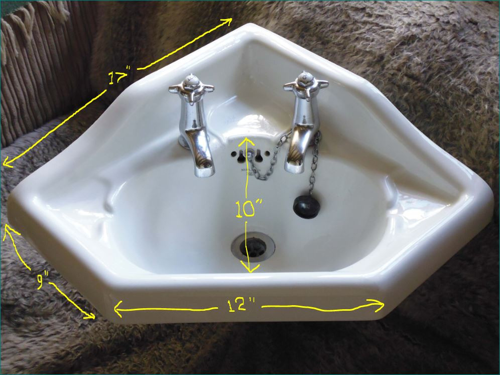 Vintage corner sink wash basin with taps in Chulmleigh, Devon Gumtree