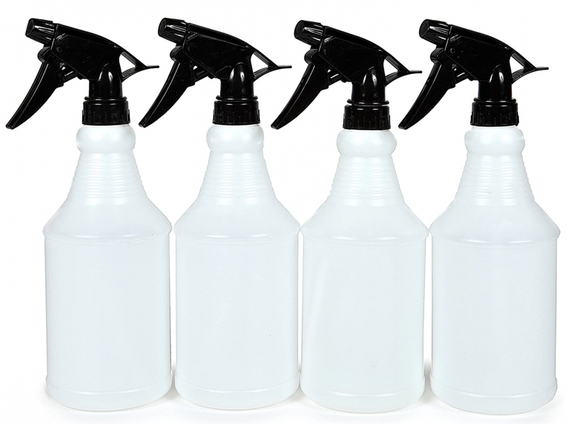 Vivaplex, 4, Large, 24 oz, Sturdy, Empty, Plastic Spray Bottles, with Clear