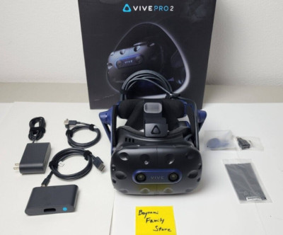   HTC Vive Pro 2 VR   Headset + Link Box + Cables - A+ Excellent Condition