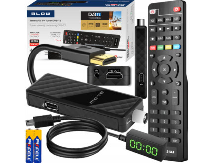 TV Decoder Tuner DVB-T2 HEVC H.265 - Digital Receiver Box for HD Channels and TV
