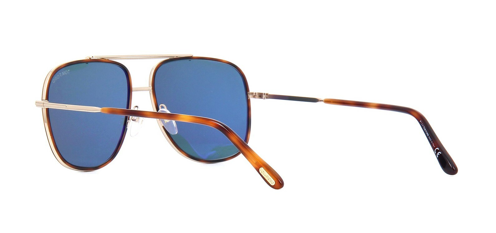 Pre-owned Tom Ford Marcus Ft 1023 Shiny Black/grey Green Shaded (01b) Sunglasses