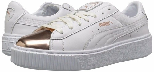

[366169-03] Женские кроссовки PUMA Basket Platform Metallic - Белое розовое золото, Многоцветный