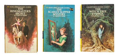 Lot of 3 Vintage Nancy Drew Mystery Stories 31 32 33 Yellow Matte HCs