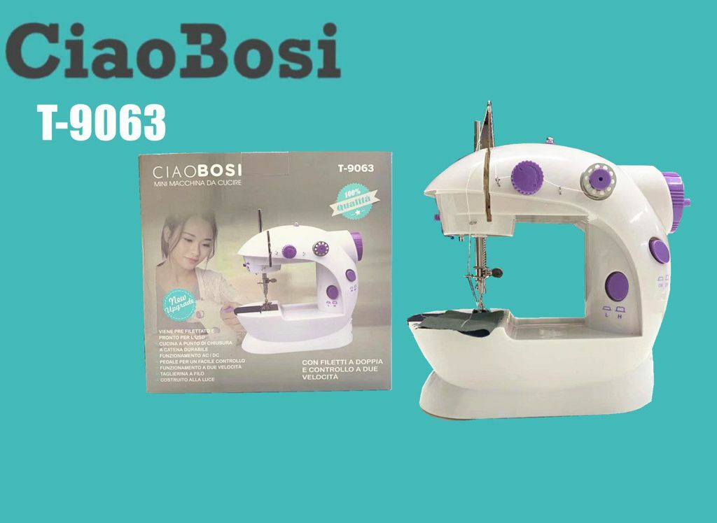 Mini Macchina Da Cucire Portatile T-9063 Elettrica Con 2 Velocità linq