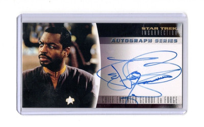 1998 STAR TREK INSURRECTION LEVAR BURTON #A-5 AUTOGRAPH GEORGE LA FORGE