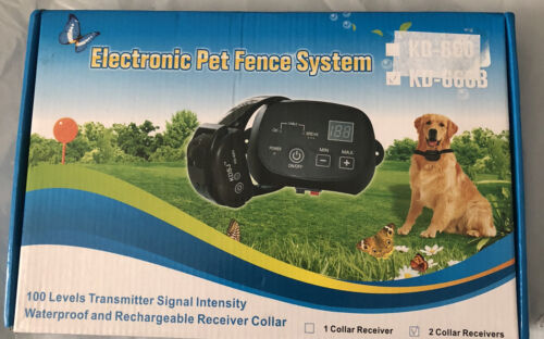 wireless electronic pet fence system K D-660B (2 Collar Receiv...
