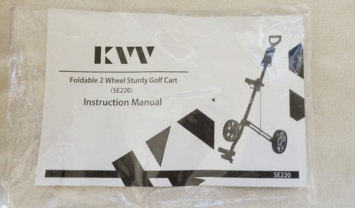 KVV Foldable 2 Wheel Sturdy Push Pull Golf Cart Charcoal Aluminum Frame SE220