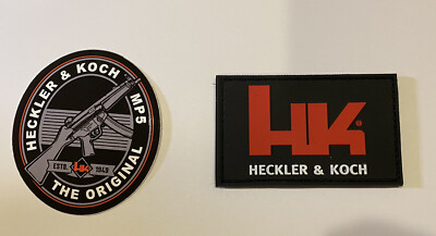 Rare Set: HK MP5 SP5 SP5K Sticker + HECKLER & KOCH HK PVC Logo PATCH HOOK/LOOP