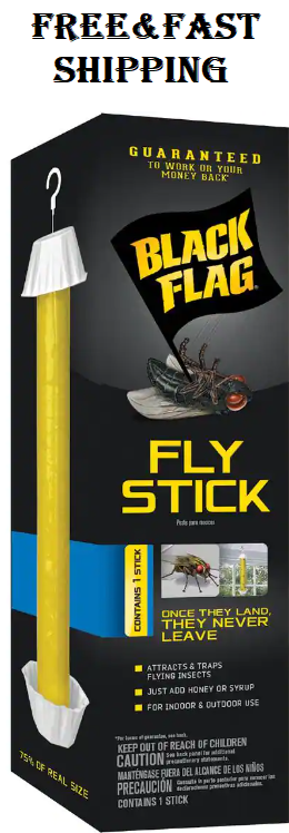 Black Flag Fly Stick Insect Trap, 1 ct Free Shipping