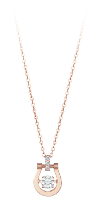 StoneHenge 14K Dancing Stone Stella Necklace N0110 14K Rose