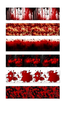 Bloody Halloween Design Washi Tape Crime Scene Spatter Help Me 5/8'' x 197'' roll