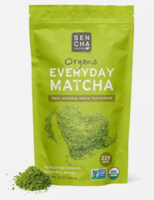 Sencha Naturals Organic Everyday Matcha 100% Japanese Green Tea Powder - 12 oz.