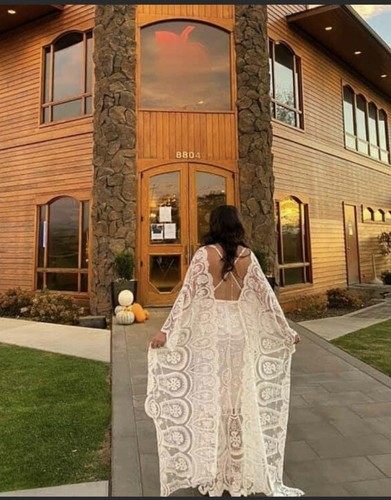 

Платье макси с кружевными крыльями Free People, пиратская попка Джен, лебединая песня, свадебное платье  $600, Цвет слоновой кости