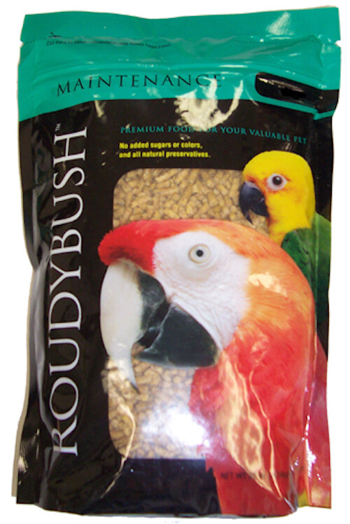 Parrot Food Feed Bird Diet Roudybush Maintenance Pellets 44 oz.