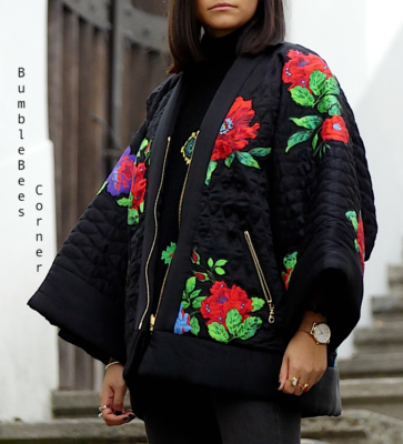 KENZO x H M Collab Short Coat REVERSIBLE SILK KIMONO Quilted XS