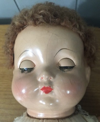 VINTAGE EFFANBEE COMPOSITION FLIRTY EYE DOLL 16