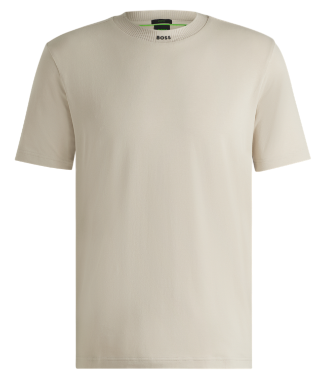 Tシャツ・カットソー BOSS Men T-shirt White 50532753 100 BOSS - Relaxed-fit T-shirt in stretch cotton with logo