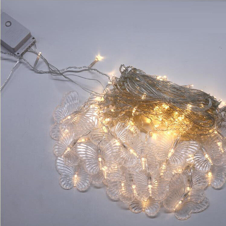Butterfly 96 LED Fairy String Curtain Lights Lamp Christmas Party Wedding Decor