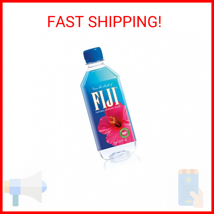 FIJI Natural Artesian Bottled Water 500 mL / 16.9 Fl Ounce Bottle (Single)