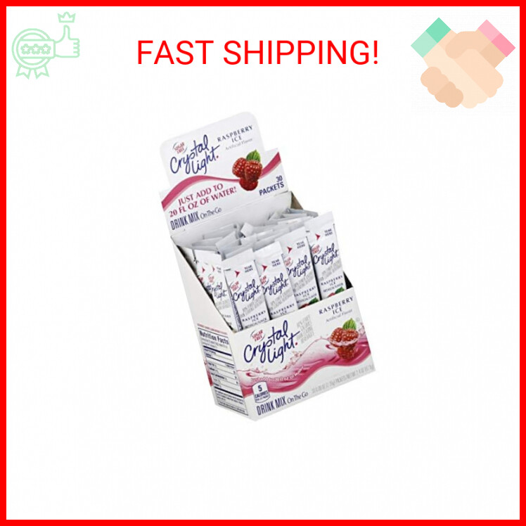 Crystal Light Raspberry Ice Drink Mix, 30 Count (Pack of 1)