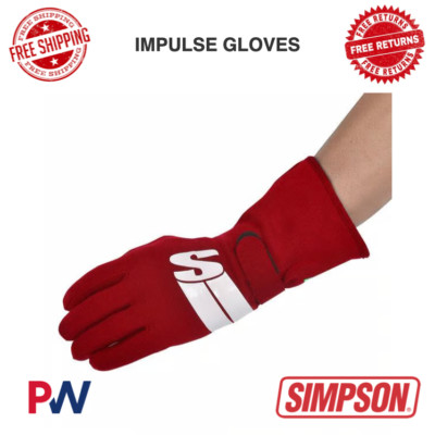 Simpson Racing Impulse Racing Gloves X-Small - Red #IMTR