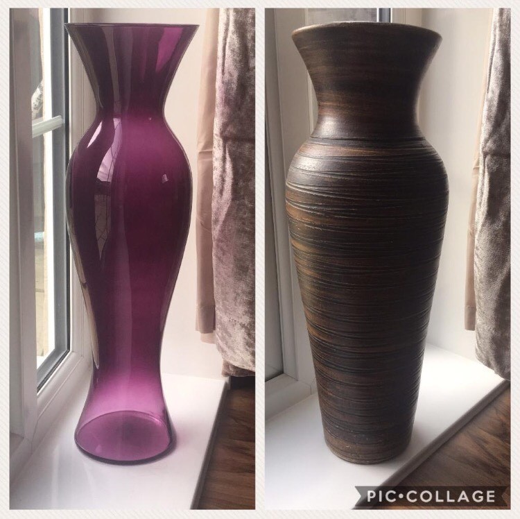 Large 60cm Brown Floor Vase In Glynneath Neath Port Talbot
