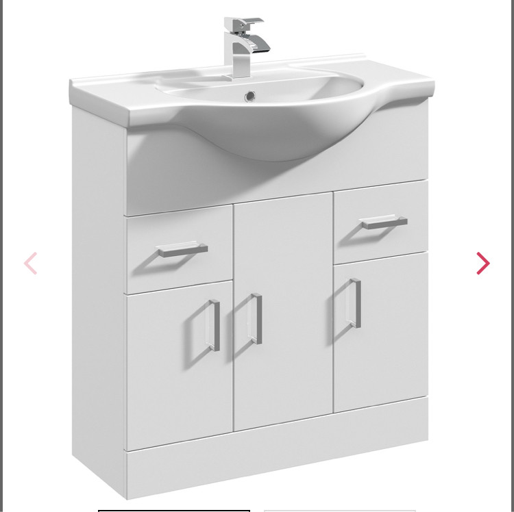 Bathroom Vanity Unit With Basin Mm Wide Tap Hole