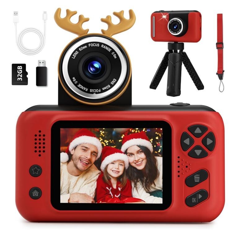 Kids Camera for Boys and Girls Age 3-8, 1080p V-logging