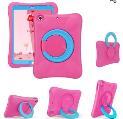 Pepkoo 10.2 Inch Lightweight Kids iPad Case With Handle Pink/Purple 0701
