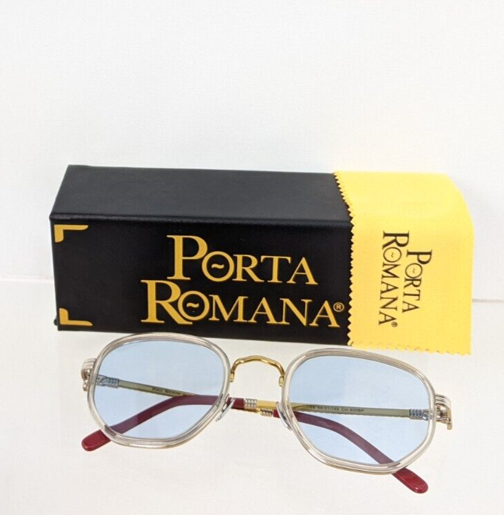 Pre-owned Porta Romana Authentic  Sunglasses Mod 1262 Col 600bp Gold Plated Vintage In Blue
