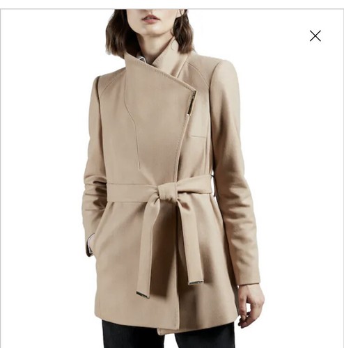 NWT Ted Baker Size 1 UK8 US4 ROSESS WOMEN JACKET $495 Camel