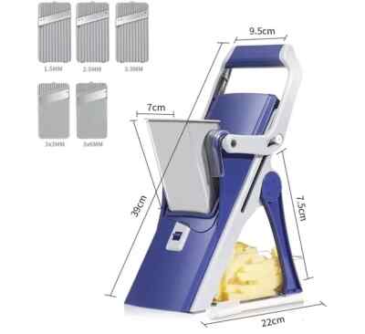 5 in 1 Vegetable Chopper Safe Mandoline Slicer Food Potato Cutter Adjustable