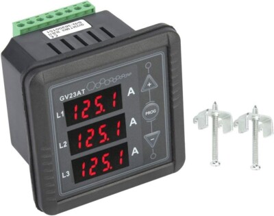 3 Phase AC Ammeter Tester Meter GV23AT Generator Triple Red LED Display