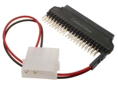 2.5" (44-Pin) to 3.5" (40-Pin) IDE Hard Drive Cable Adapter, IDE40_44