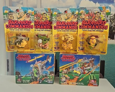 Playmates Barnyard Commandos Lot Bacon Bomber Pork Chopper Vintage +++
