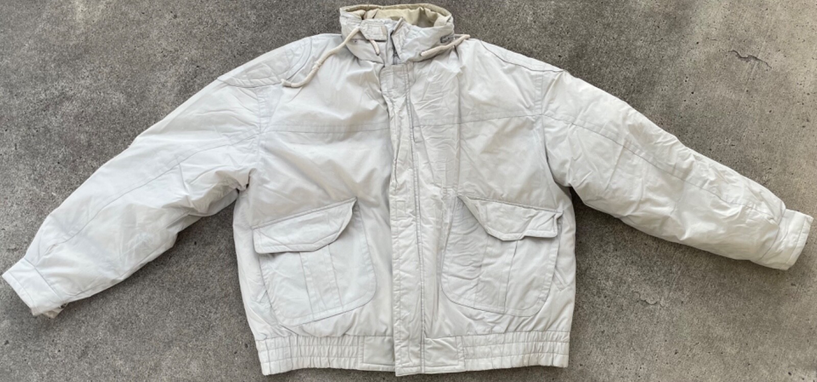 London Fog Mens Beige Down Filled Puffer Ski Winter Jacket London Fog Mens Beige Down Filled Puffer Ski Winter Jacket