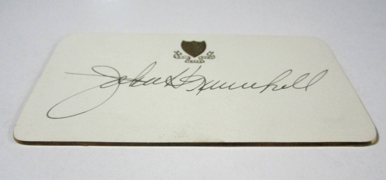 JOHN H TRUMBULL (1873-1961) 70th Gov Connecticut Signed Autograph Index Card CoA
