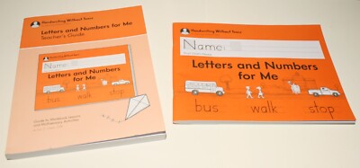 Learning Without Tears Letters & Numbers for Me Student Workbook & Teacher Guide