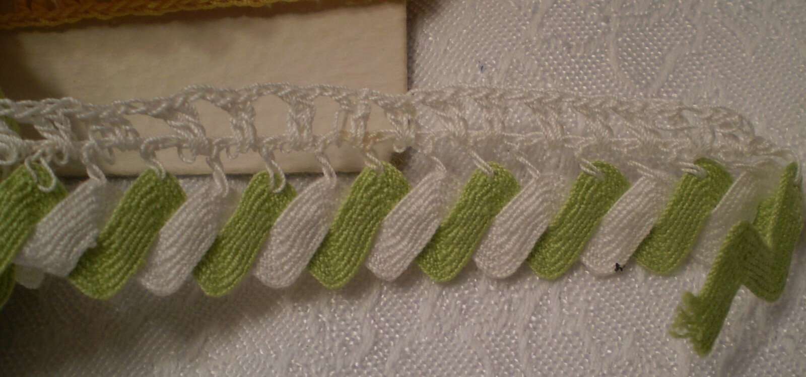 Vintage Rick Rack Crocheted Edge  Red Green Blue Yellow Pink