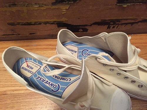 Vintage 60s Converse Blue Label Athletic Footwear Canvas Low Top Shoes. US Sz.11