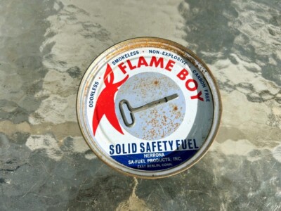 Vintage Sealed Flame Boy Solid Safety Fuel Can #1668  New Old Stock
