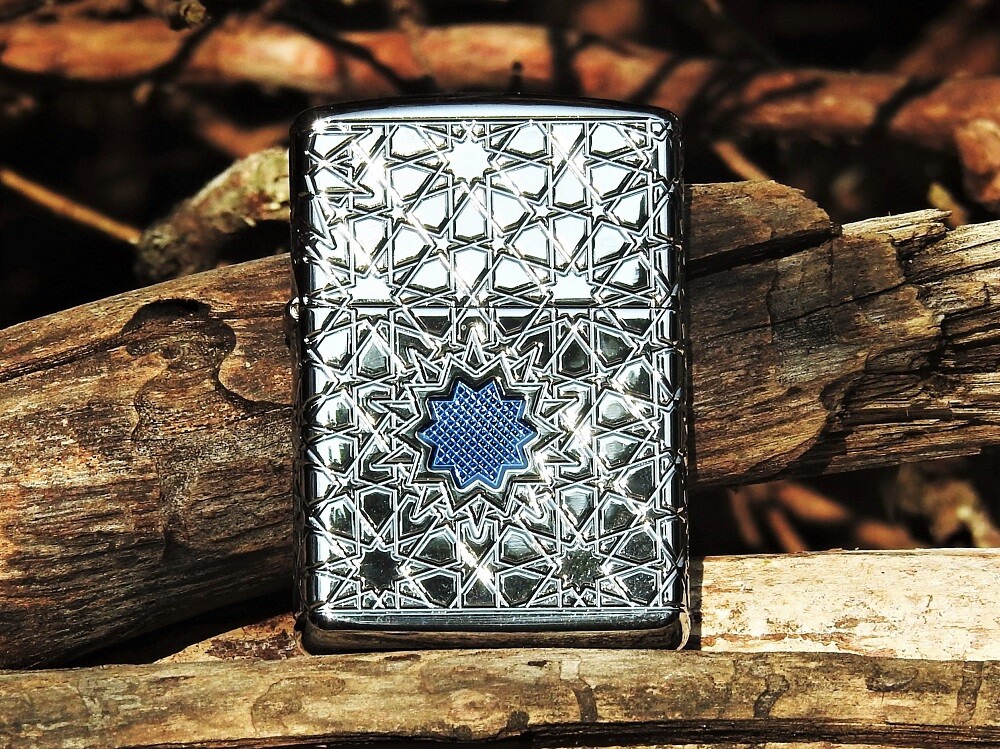 Zippo Lighter - Arabic Pattern Design - 360 Degrees Multi