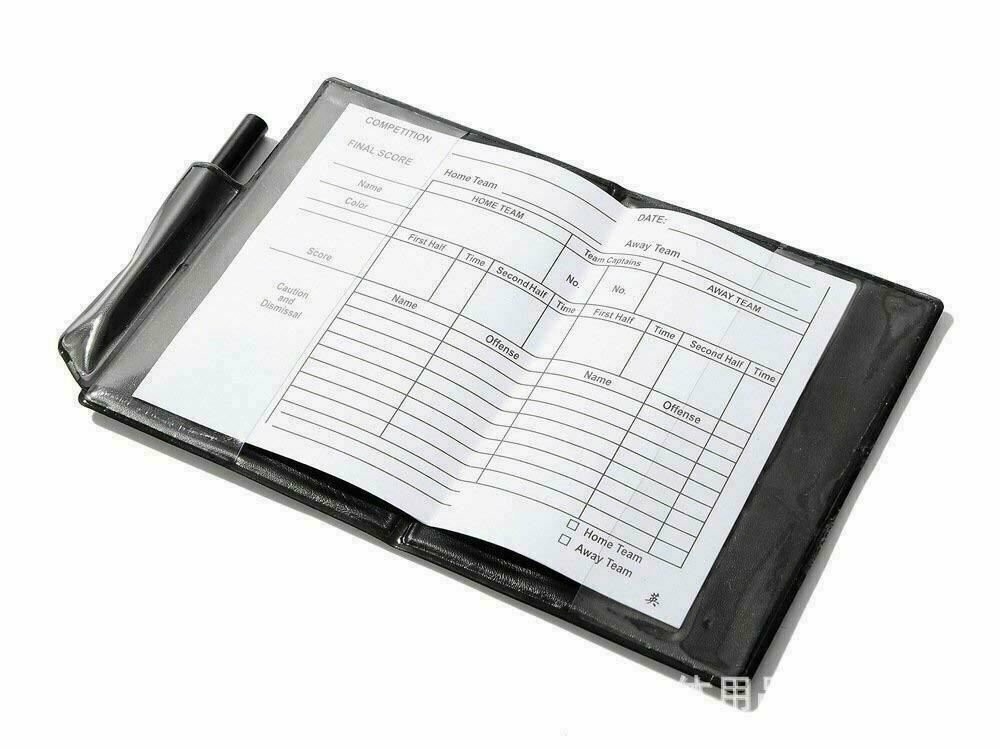 Soccer Referee Red Card Football Yellow Card with Wallet Pencil Record Paper for